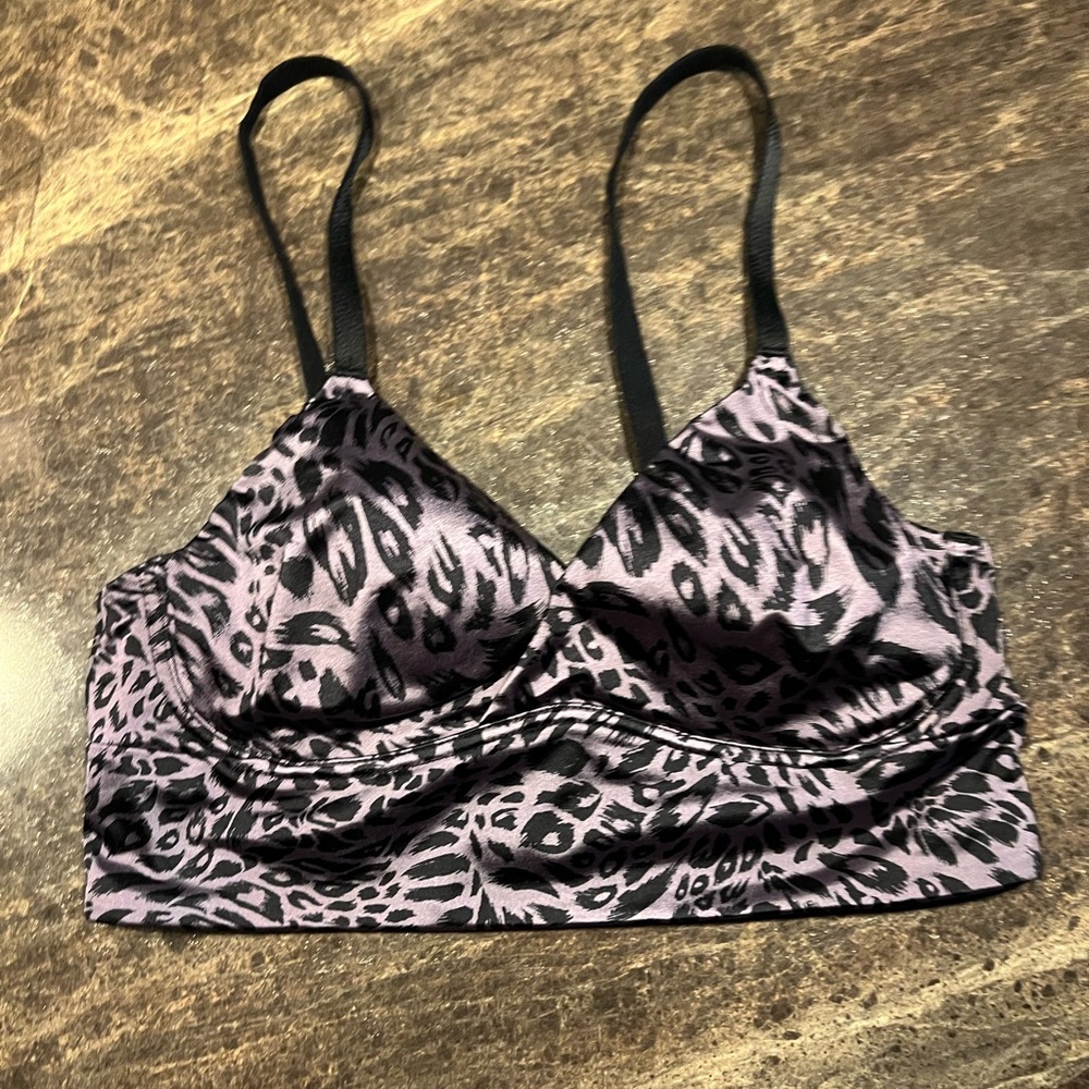 Adore me Kali Contour purple black leopard size small low impact